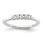 Buy Stylish 14K White Gold 5-Stone Diamond Band with 1/4 Carat Stones-1
