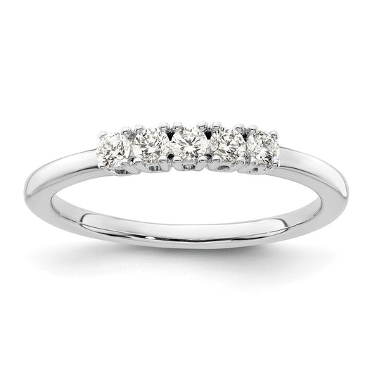 High-Quality 14K White Gold 5-Stone Diamond Band Setting, Stylish & Affordable