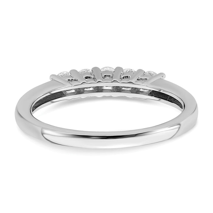 Buy Stylish 14K White Gold 5-Stone Diamond Band Setting, 5 x 2.5mm - Luxury!-5