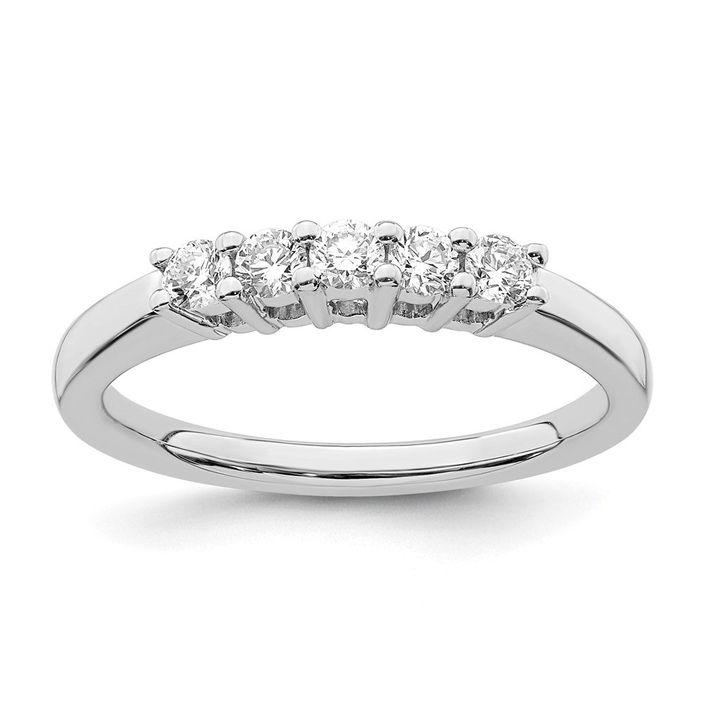 Buy Stylish 14K White Gold 5-Stone Diamond Band Setting, 5 x 2.5mm - Luxury!