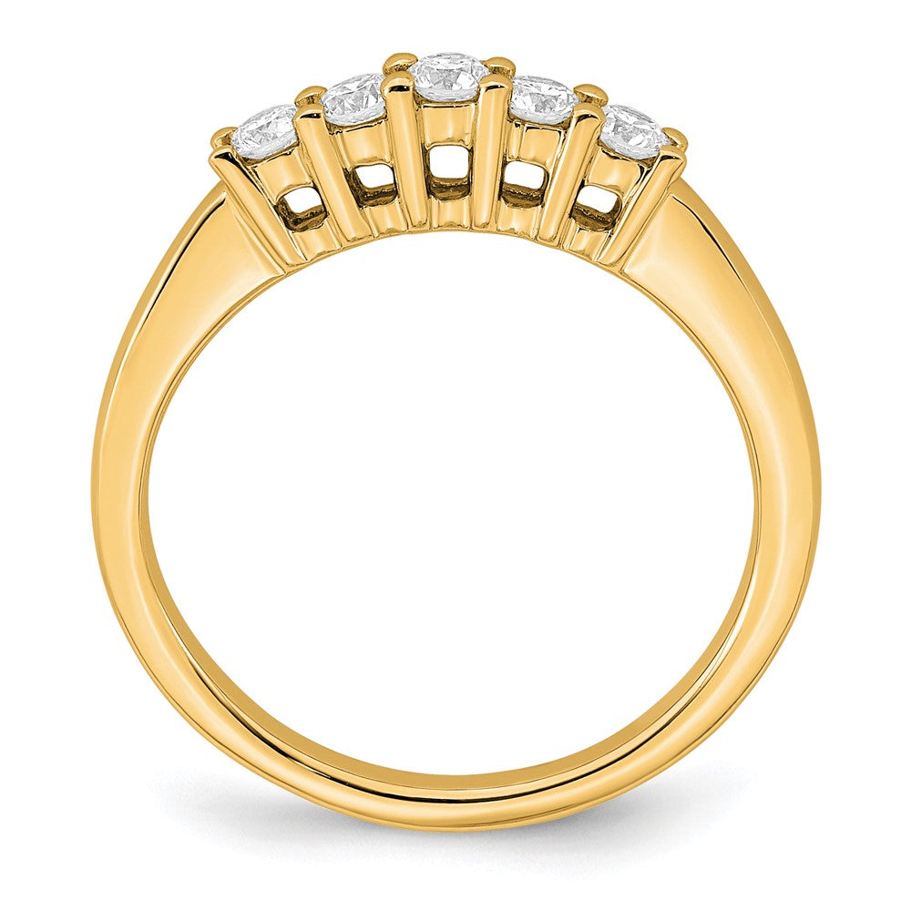 Buy 14K Yellow Gold 5-Stone Diamond Band Setting - Stylish 2.5mm Stones