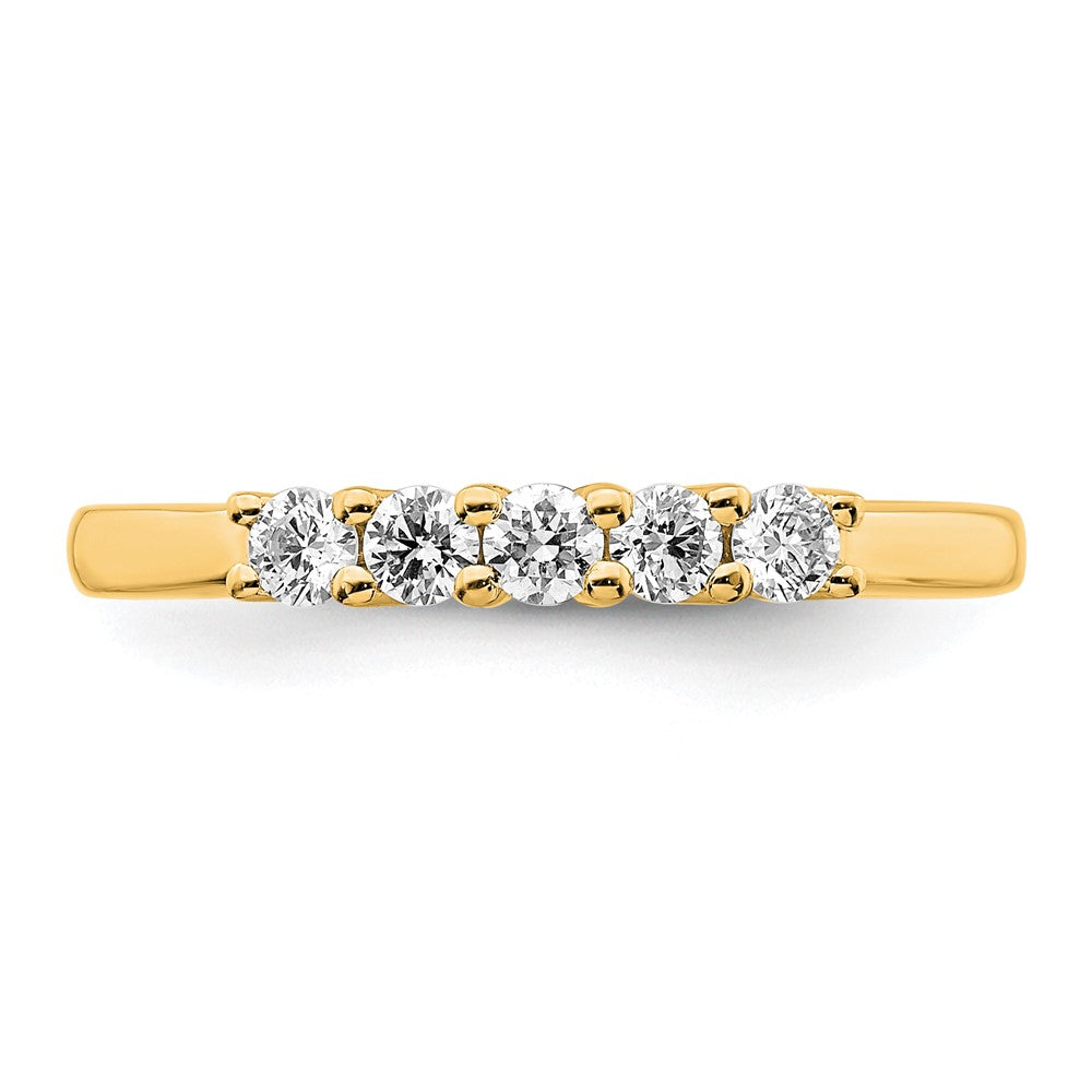 Buy 14K Yellow Gold 5-Stone Diamond Band Setting - Stylish 2.5mm Stones