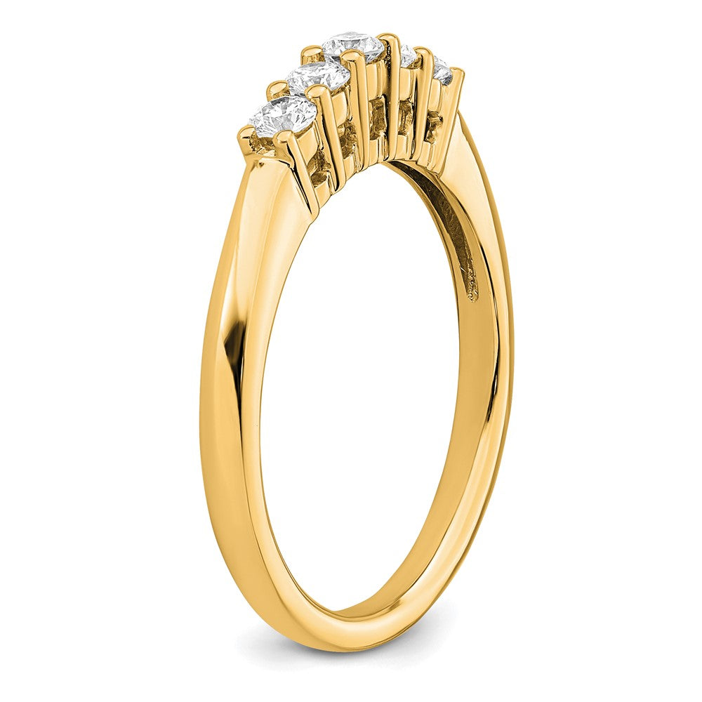 Buy 14K Yellow Gold 5-Stone Diamond Band Setting - Stylish 2.5mm Stones