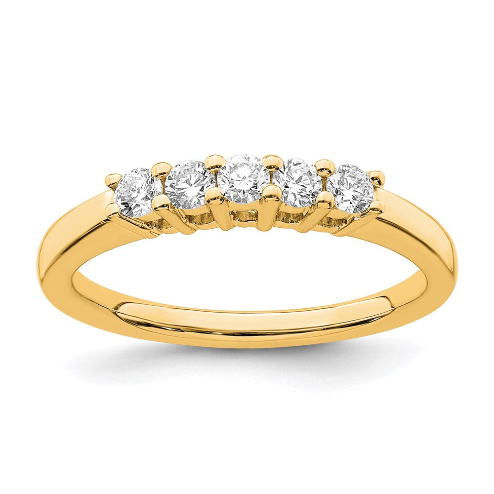 Buy 14K Yellow Gold 5-Stone Diamond Band Setting - Stylish 2.5mm Stones