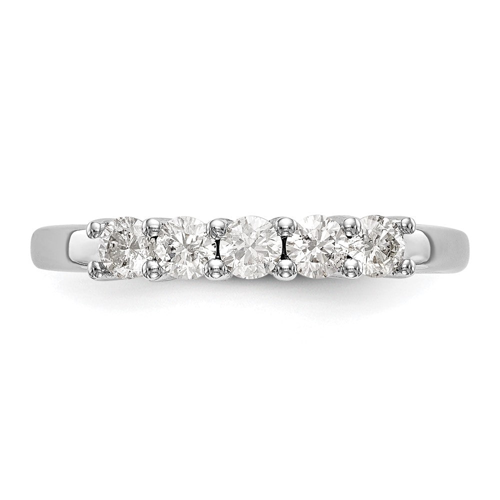 Exclusive 14K White Gold 5-Stone Diamond Band with 1/2 Carat Stones - Luxury Value
