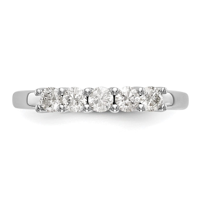 Exclusive 14K White Gold 5-Stone Diamond Band with 1/2 Carat Stones - Luxury Value-4