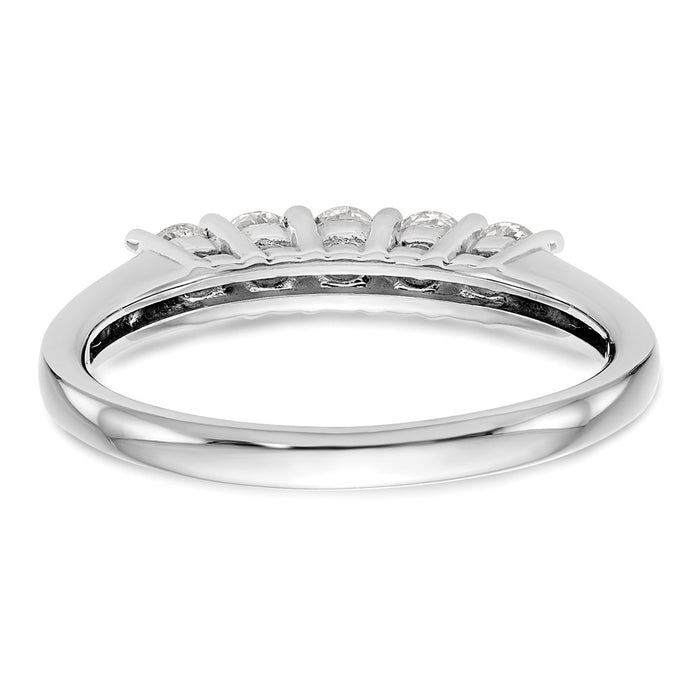 Exclusive 14K White Gold 5-Stone Diamond Band with 1/2 Carat Stones - Luxury Value-5