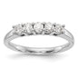 Exclusive 14K White Gold 5-Stone Diamond Band with 1/2 Carat Stones - Luxury Value-1