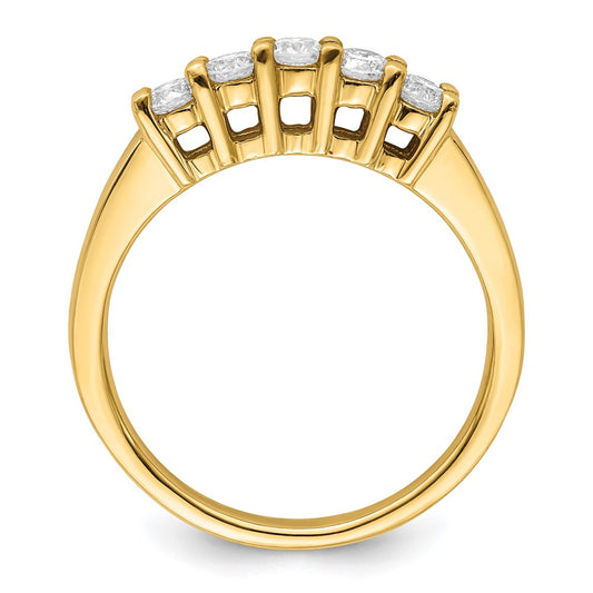 Exclusive 14K Yellow Gold 5-Stone Diamond Band Setting - Stylish & Affordable!