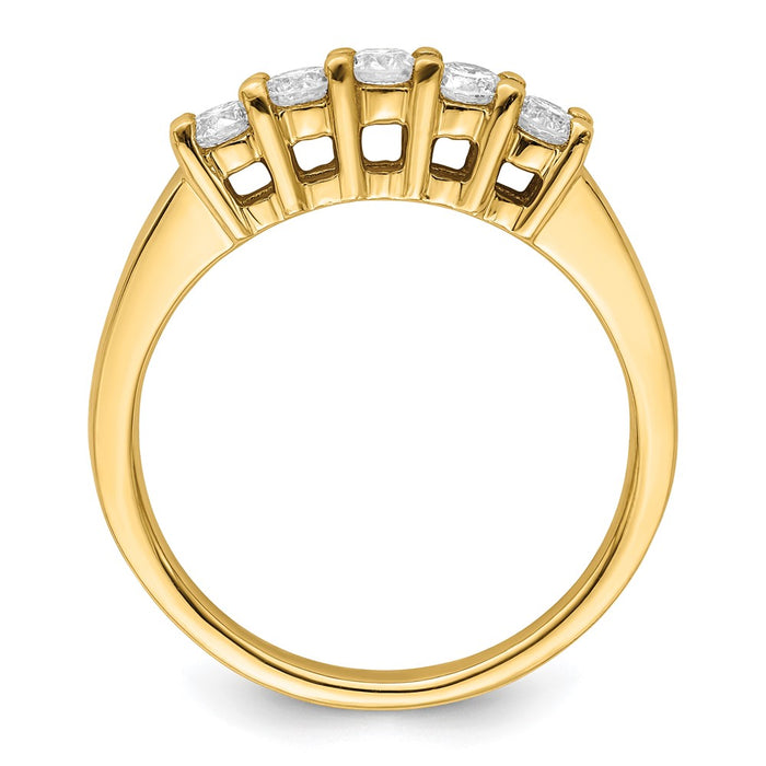Exclusive 14K Yellow Gold 5-Stone Diamond Band Setting - Stylish & Affordable!-2