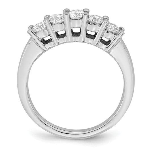 Buy 14K White Gold 5-Stone Diamond Band - 3/4 Carat Luxury Value Ring