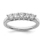Buy 14K White Gold 5-Stone Diamond Band - 3/4 Carat Luxury Value Ring-1