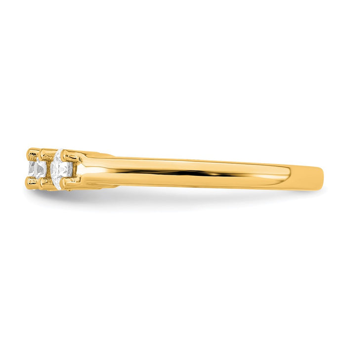 High-Quality 14K Gold 5-Stone Diamond Band Setting for 3.4mm Stones - Affordable Luxury-3