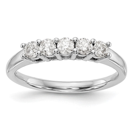 High-Quality 14K White Gold Diamond Band with 1 Carat Diamonds - Stylish Value!