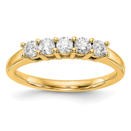 Buy Exclusive 14K Yellow Gold 5-Stone Diamond Band Setting (3.8mm) - Luxury Value!