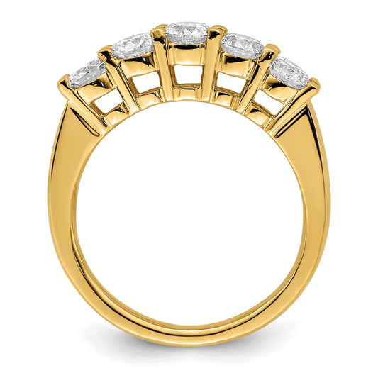 Buy 14K Yellow Gold 5-Stone Diamond Band Setting - Stylish & Affordable!
