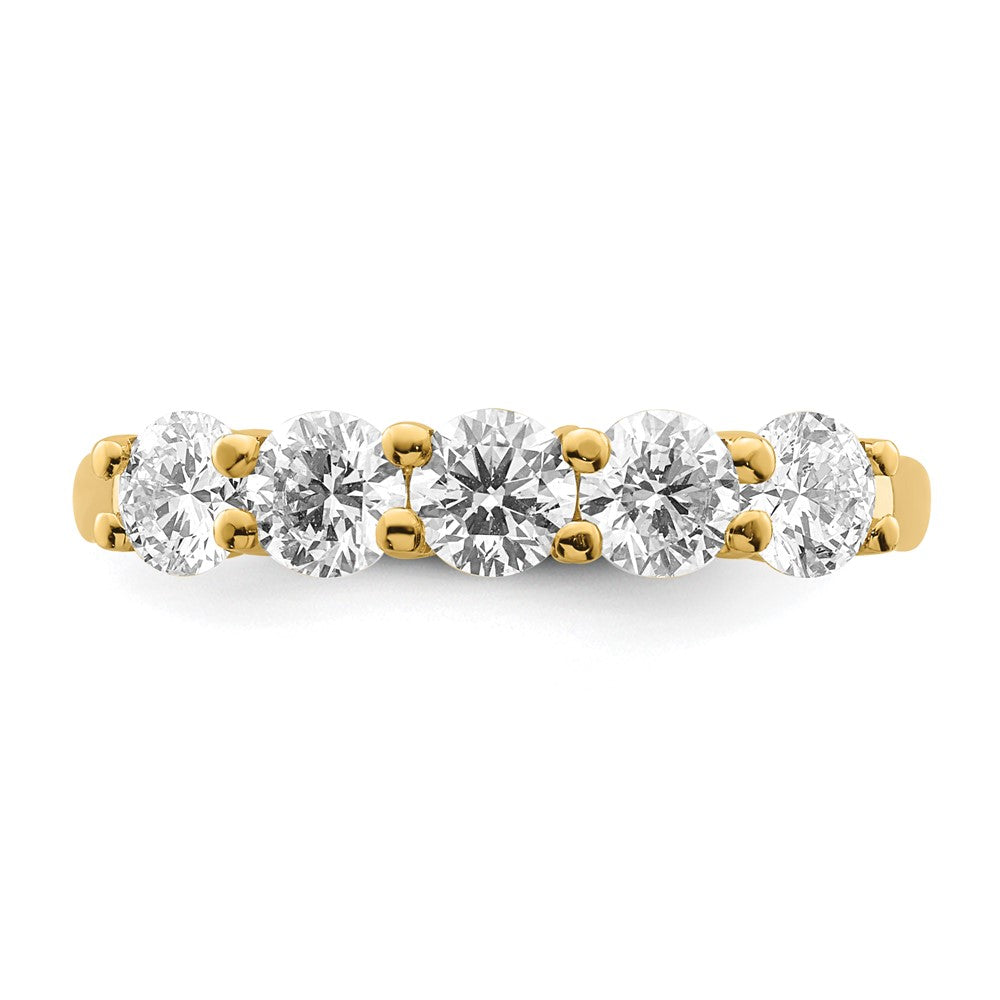 Buy 14K Yellow Gold 5-Stone Diamond Band Setting - Stylish & Affordable!