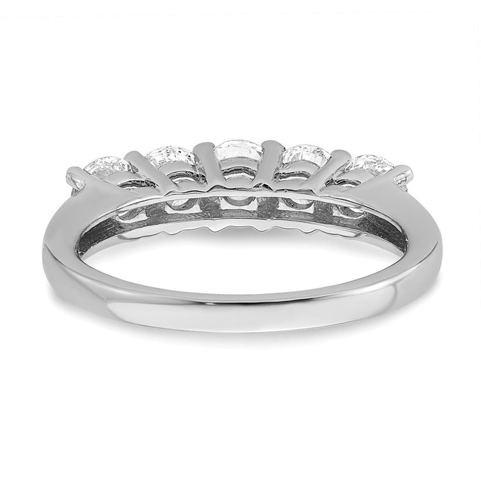Buy 14K White Gold 5-Stone Diamond Band, 1.5 Carats - Stylish Value Jewelry-5