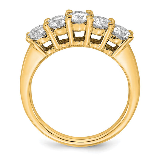 Buy Stylish 14K Gold 5-Stone Diamond Band Setting (4.3mm) - Affordable Elegance