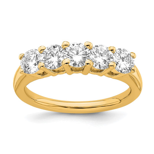 Buy Stylish 14K Gold 5-Stone Diamond Band Setting (4.3mm) - Affordable Elegance