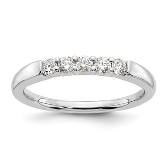 Buy Exclusive 14K White Gold 5-Stone Diamond Band - 1/3 Carat Luxury Value!