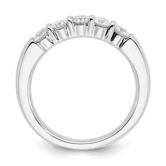 Buy Affordable 14K White Gold 5-Stone Round Diamond Band - 3/4 Carat Weight