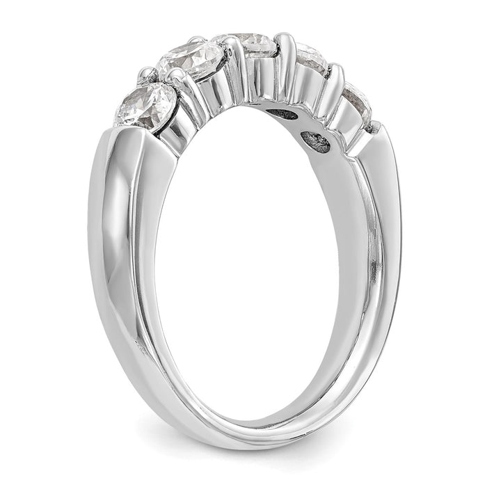 Exclusive 14K White Gold 5-Stone Diamond Band - 1.5 Carats, Stylish Luxury-5