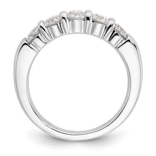 Buy Stylish 14K White Gold 5-Stone Diamond Band | 1.25 Carats Discounted Price