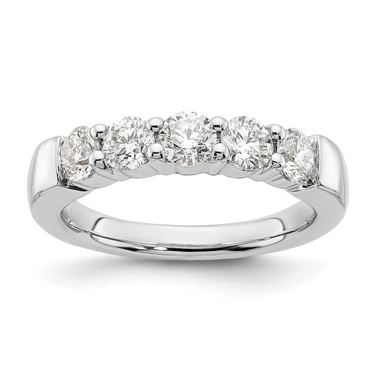 Buy Stylish 14K White Gold 5-Stone Diamond Band | 1.25 Carats Discounted Price