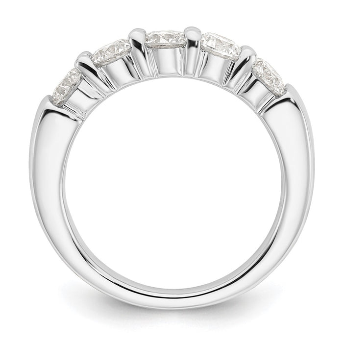 Exclusive 14K White Gold 5-Stone Diamond Band - 1.5 Carats, Stylish Luxury-2