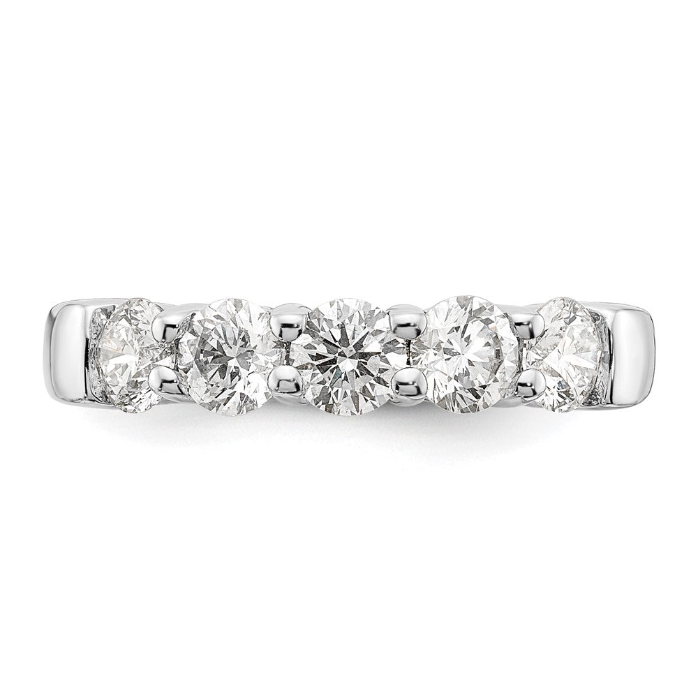 Exclusive 14K White Gold 5-Stone Diamond Band - 1.5 Carats, Stylish Luxury