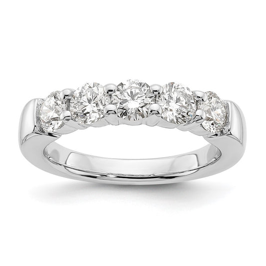 Exclusive 14K White Gold 5-Stone Diamond Band - 1.5 Carats, Stylish Luxury