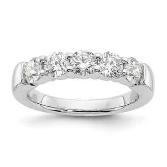 High-Quality 14K White Gold 5-Stone Diamond Band Setting - Stylish & Affordable!
