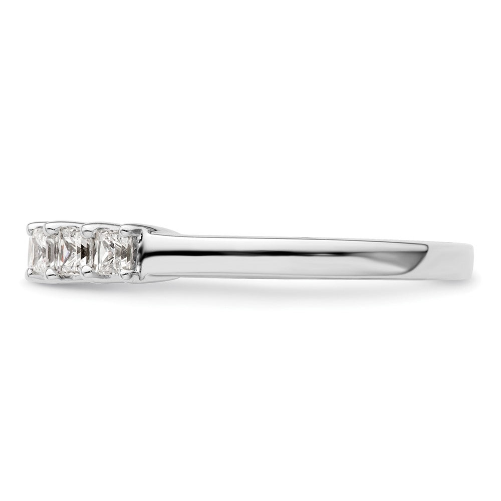 High-Quality 14K White Gold 5-Stone Diamond Band Setting for 5 Princess Cuts