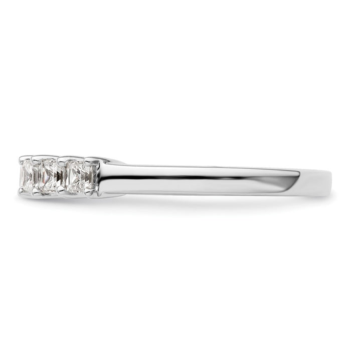 High-Quality 14K White Gold 5-Stone Diamond Band Setting for 5 Princess Cuts-4