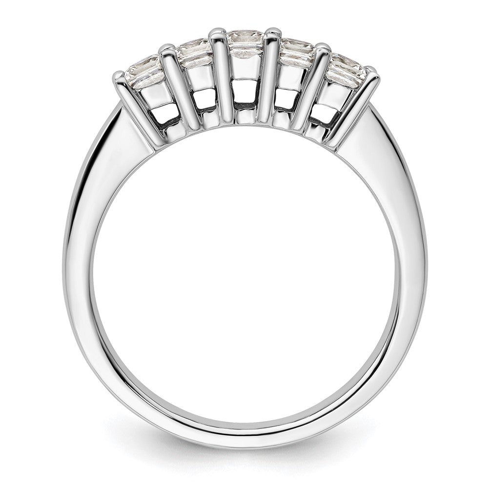 Buy Stylish 14K White Gold 5-Stone Diamond Band Setting for 5 Princess Cuts
