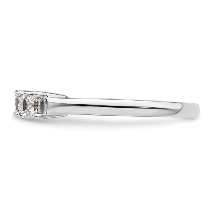 Buy Stylish 14K White Gold 5-Stone Diamond Band Setting for 5 Princess Cuts-4