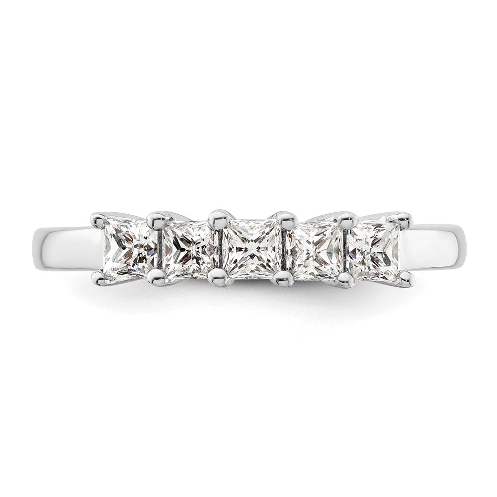 Buy Stylish 14K White Gold 5-Stone Diamond Band Setting for 5 Princess Cuts