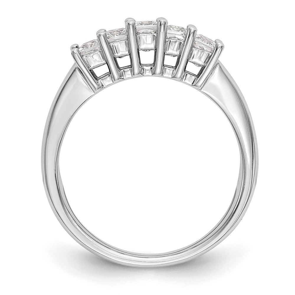 Buy Stylish 14K White Gold 5-Stone Diamond Band Setting for 5 Princess Cut Diamonds (3.2mm) - Luxury Value!