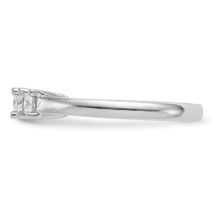 Buy Stylish 14K White Gold 5-Stone Diamond Band Setting for 5 Princess Cut Diamonds (3.2mm) - Luxury Value!-4
