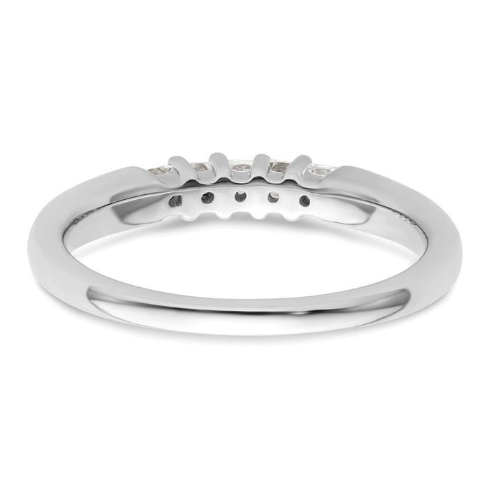 High-Quality 14K White Gold Diamond Band Setting for 5 Princess Cut Stones-6