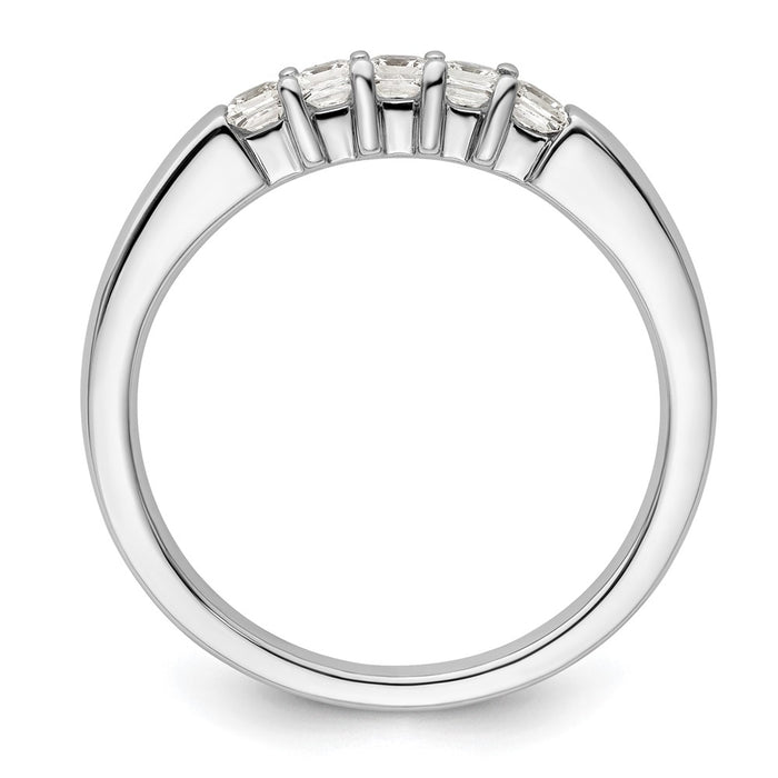 Buy Exclusive 14K White Gold Diamond Band Setting for 5 Princess Cut Diamonds-3