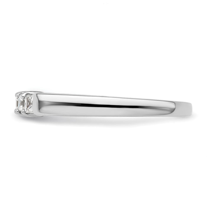 Buy Exclusive 14K White Gold Diamond Band Setting for 5 Princess Cut Diamonds-4