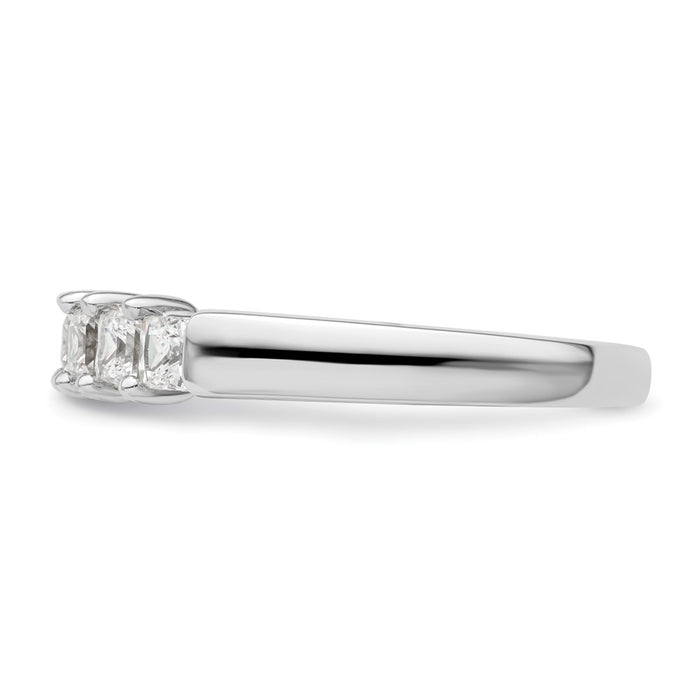 Buy Stylish 14K White Gold 5-Stone Diamond Band Setting for 5 Princess Cuts-4