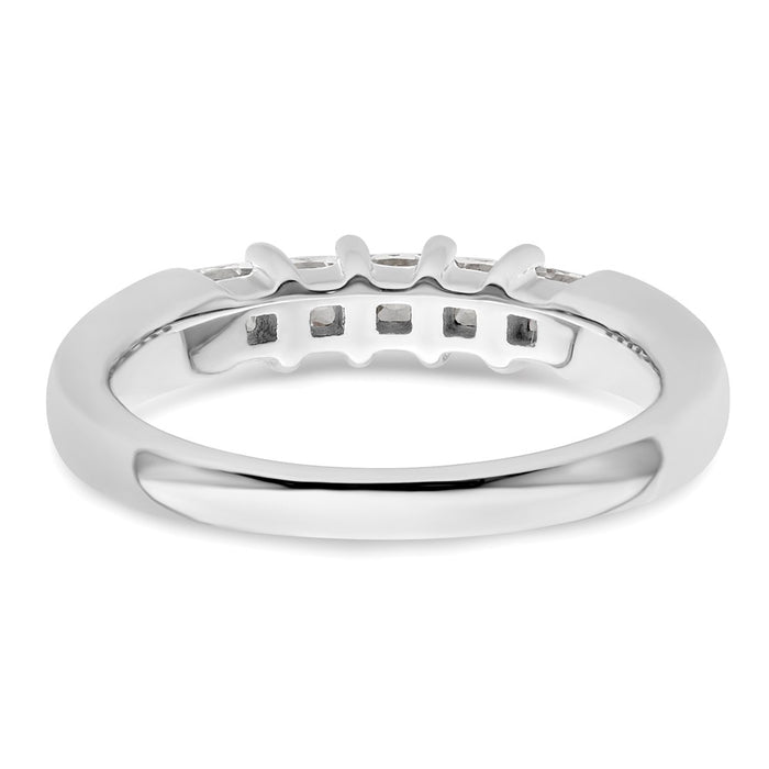 Buy Stylish 14K White Gold 5-Stone Diamond Band Setting for 5 Princess Cuts-6