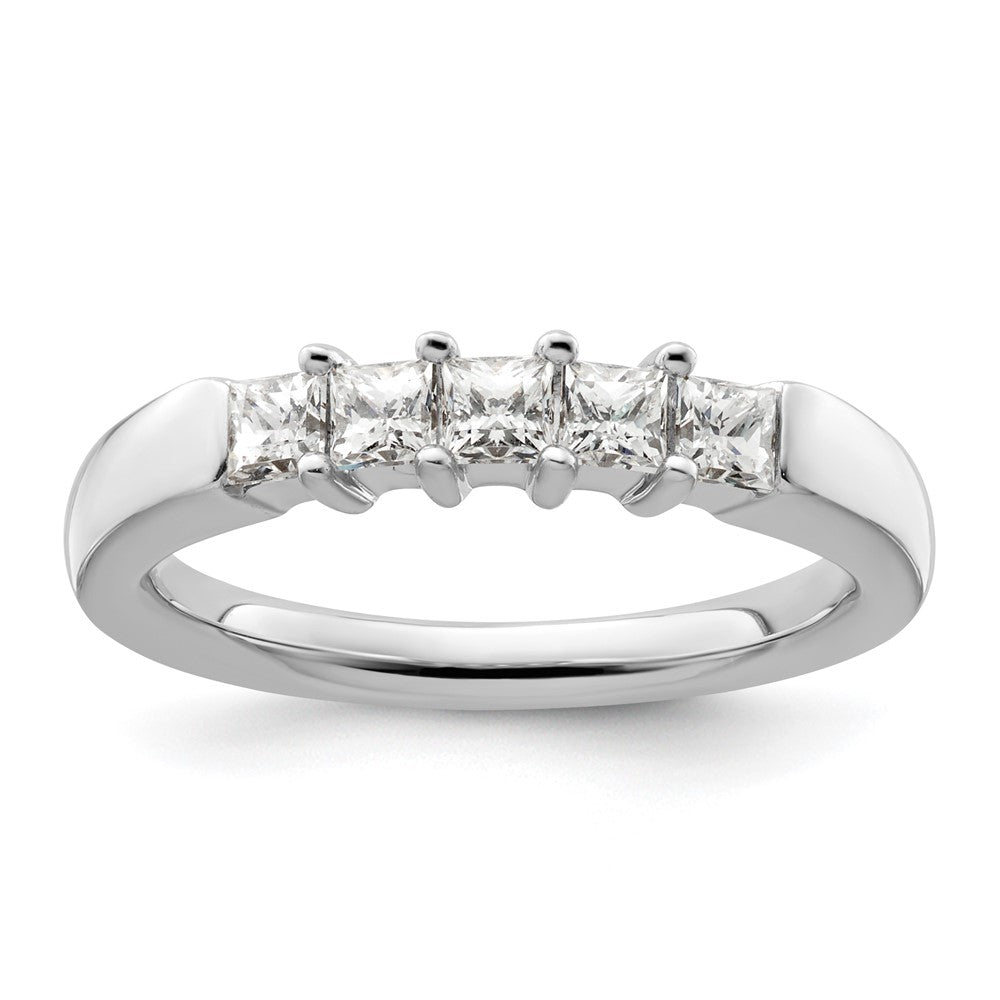 Buy Stylish 14K White Gold 5-Stone Diamond Band Setting for 5 Princess Cuts