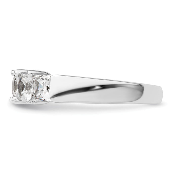 Buy Stylish 14K White Gold 5-Stone Diamond Band Setting for 5 Princess Cut Diamonds-4
