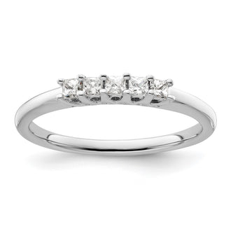 Exclusive 14K White Gold 5-Stone Diamond Band - 1/4 Carat Luxury Value