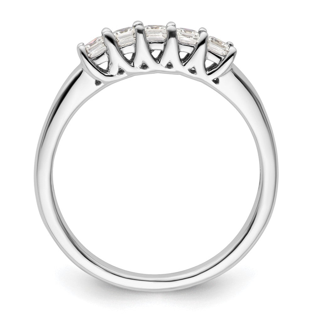 High-Quality 14K White Gold 5-Stone Diamond Band Setting for 5 Princess Cuts