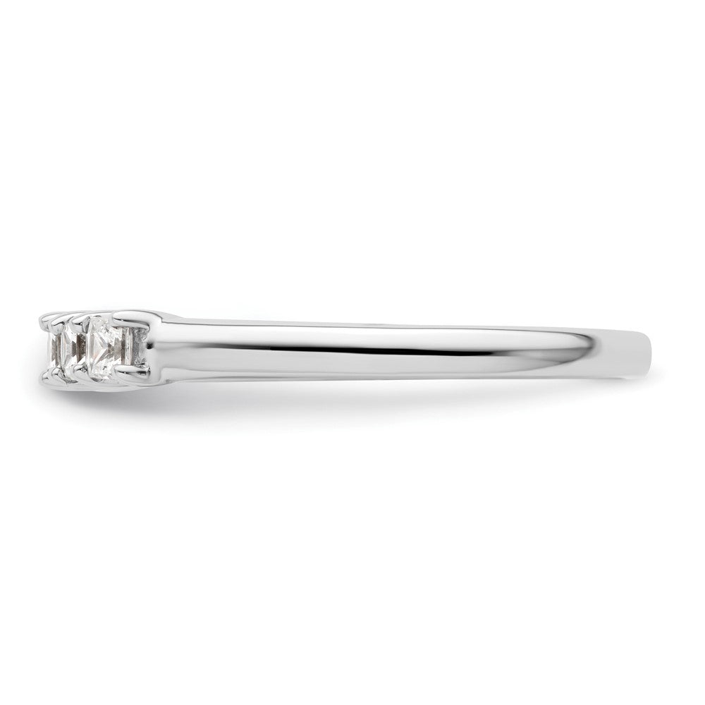 High-Quality 14K White Gold 5-Stone Diamond Band Setting for 5 Princess Cuts
